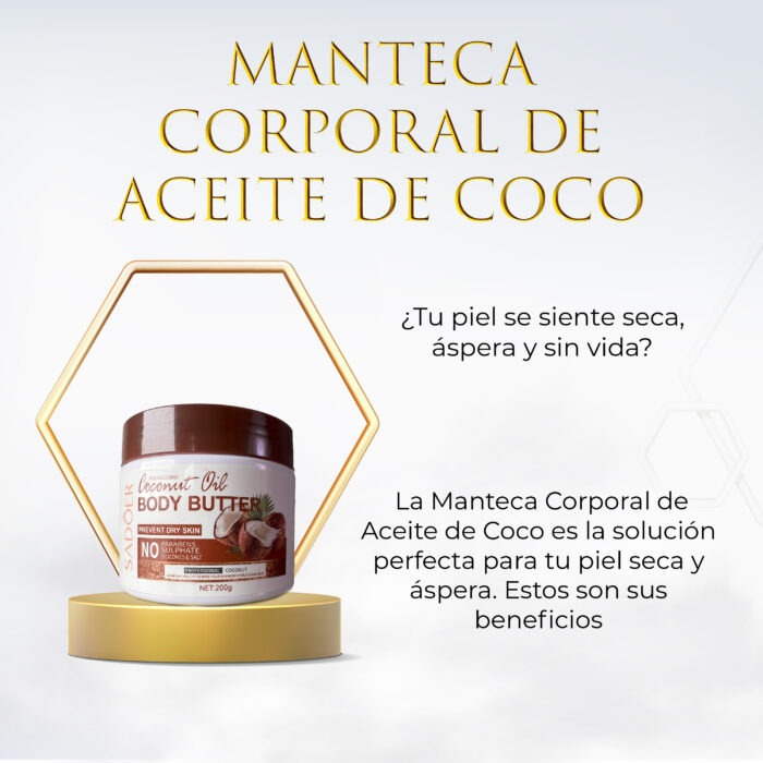 Manteca Corporal Nutritiva de Aceite de Coco  🎁 ¡APROVECHA AHORA! 🎉